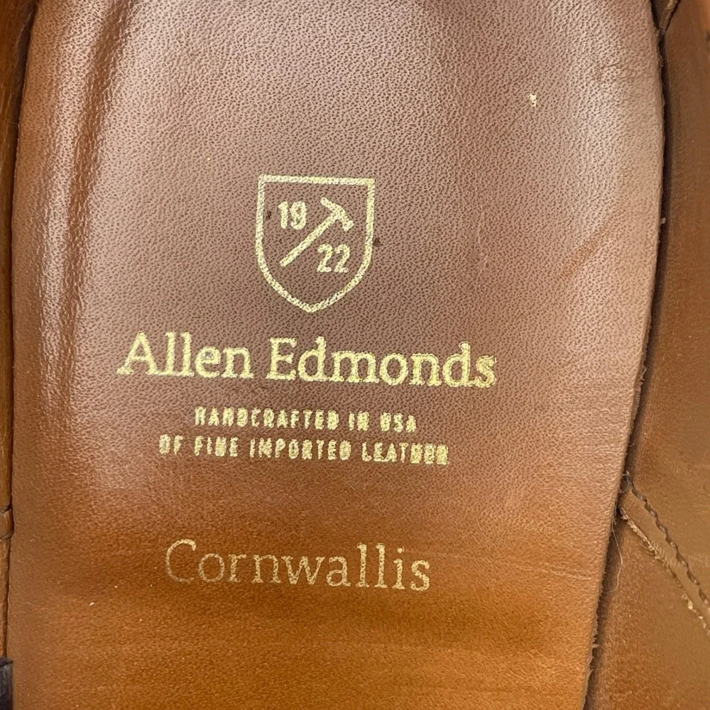 Allen Edmonds Cornwallis Walnut Brown Leather Wingtip Oxford Dress Shoes Size 9D